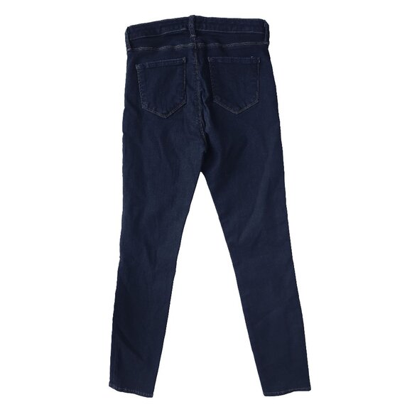 L’AGENCE Margot Skinny Ankle Jeans Midnight Dark Wash Stretch Crop Denim - Picture 3 of 9